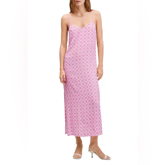 Mango Pink Geometric dress - Picture 2 of 3